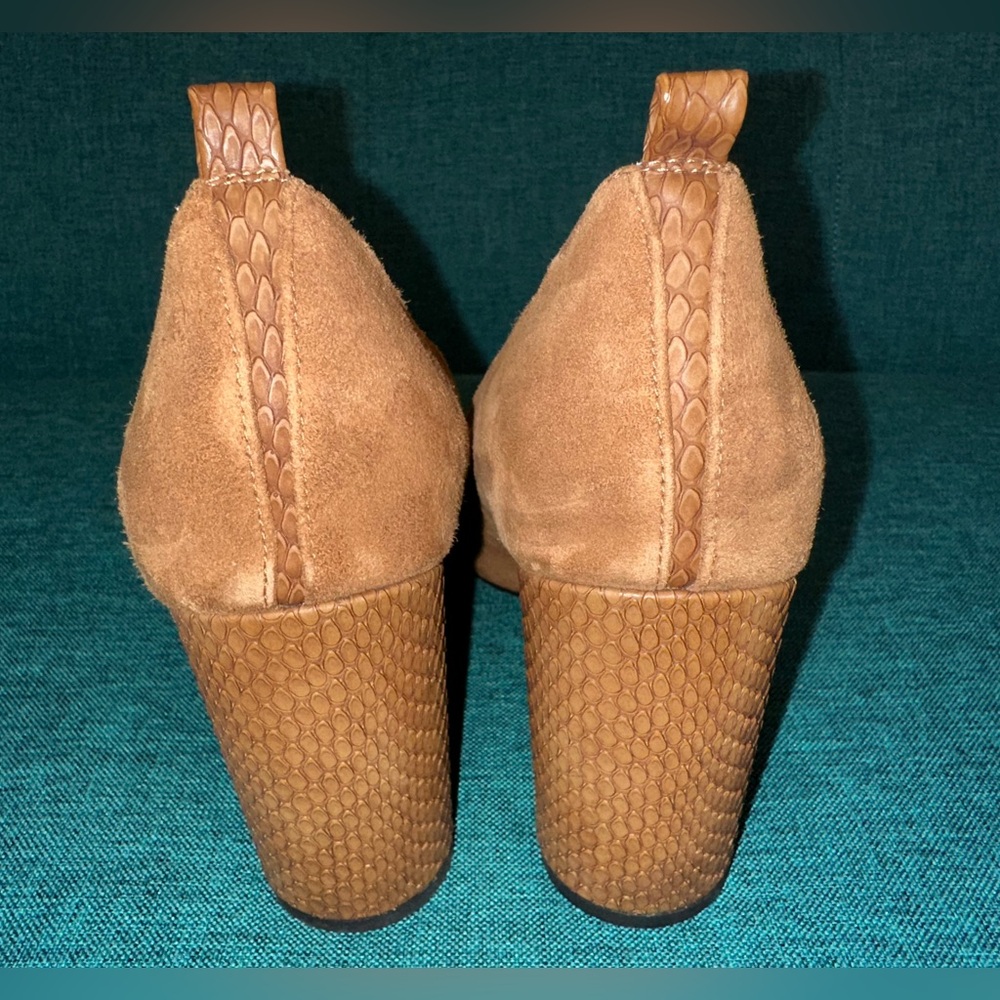 Franco Sarto L Ingall Suede/Leather Pumps High Heel Brown Shoes 8 MINT! - Picture 4 of 7